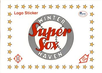1990 Pacific Senior League - Logo Stickers #NNO Winter Haven Super Sox Logo Front