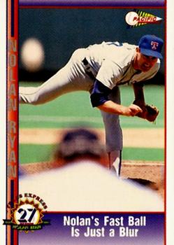 1993 Pacific Texas Express #210 Nolan's Fast Ball is Just a Blur Front