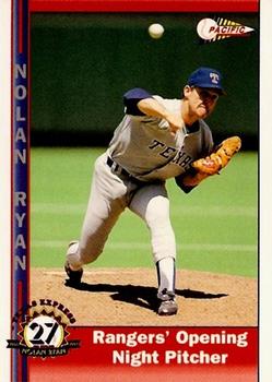 1993 Pacific Texas Express #221 Rangers' Opening Night Pitcher Front