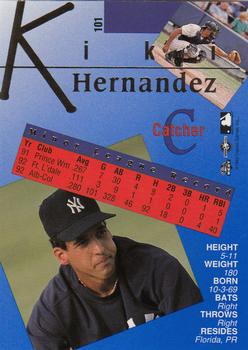 1993 Classic Best Gold #101 Kiki Hernandez Back