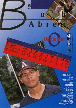 1993 Classic Best Gold #105 Bobby Abreu Back