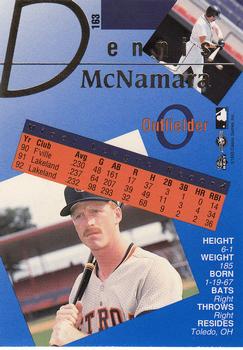 1993 Classic Best Gold #163 Dennis McNamara Back