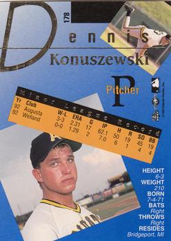 1993 Classic Best Gold #178 Dennis Konuszewski Back