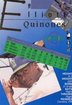 1993 Classic Best Gold #188 Elliott Quinones Back