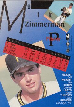 1993 Classic Best Gold #193 Mike Zimmerman Back