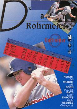 1993 Classic Best Gold #26 Dan Rohrmeier Back