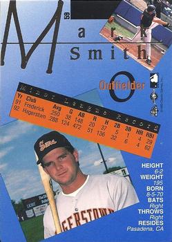 1993 Classic Best Gold #59 Mark Smith Back