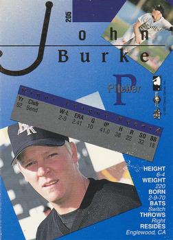 1993 Classic Best Gold #205 John Burke Back