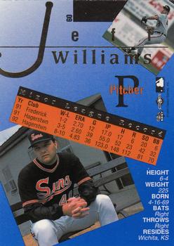 1993 Classic Best Gold #60 Jeff Williams Back