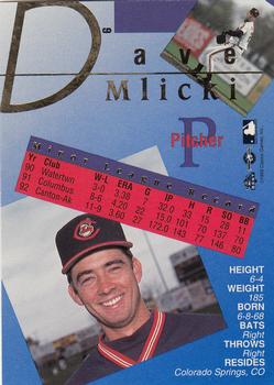 1993 Classic Best Gold #6 Dave Mlicki Back