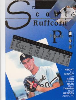 1993 Classic Best Gold #79 Scott Ruffcorn Back