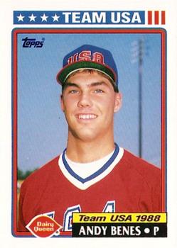 1992 Topps Dairy Queen Team USA #13 Andy Benes Front