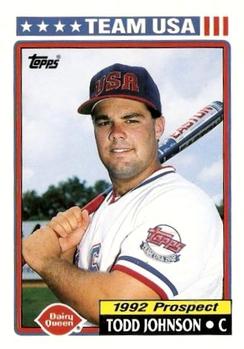 1992 Topps Dairy Queen Team USA #24 Todd Johnson Front