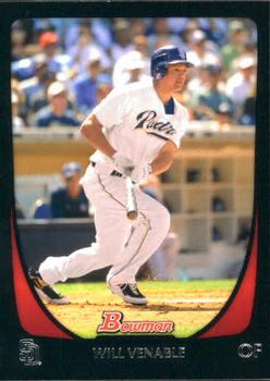 2011 Bowman #105 Will Venable Front