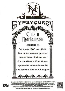 2011 Topps Gypsy Queen - Framed Green #18 Christy Mathewson Back