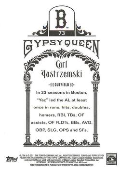 2011 Topps Gypsy Queen - Framed Green #73 Carl Yastrzemski Back