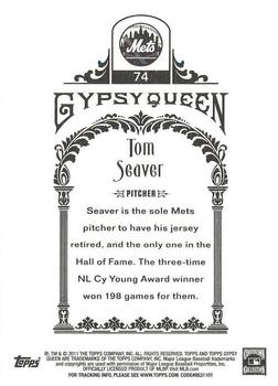 2011 Topps Gypsy Queen - Framed Green #74 Tom Seaver Back