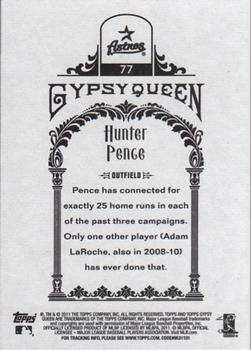2011 Topps Gypsy Queen - Framed Green #77 Hunter Pence Back
