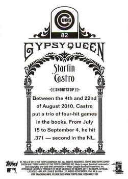 2011 Topps Gypsy Queen - Framed Green #82 Starlin Castro Back