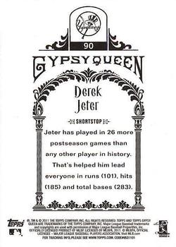 2011 Topps Gypsy Queen - Framed Green #90 Derek Jeter Back