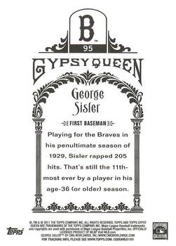 2011 Topps Gypsy Queen - Framed Green #95 George Sisler Back