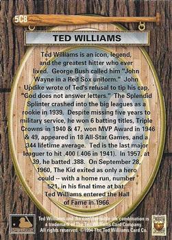 1994 Ted Williams - 500 Club #5C8 Ted Williams Back