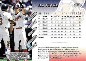 1997 Donruss Team Sets #78 Jim Thome Back