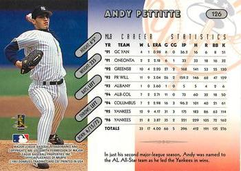 1997 Donruss Team Sets #126 Andy Pettitte Back