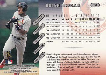 1997 Donruss Team Sets #151 Brian Jordan Back
