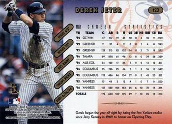 1997 Donruss Team Sets - Pennant Edition #123 Derek Jeter Back