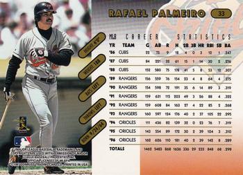 1997 Donruss Team Sets - Pennant Edition #33 Rafael Palmeiro Back