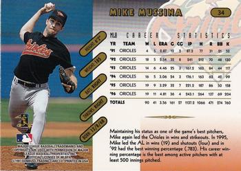 1997 Donruss Team Sets - Pennant Edition #34 Mike Mussina Back