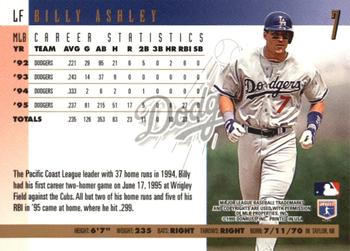 1996 Donruss - Press Proofs #7 Billy Ashley Back