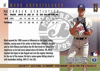 1996 Donruss - Press Proofs #13 Mark Grudzielanek Back