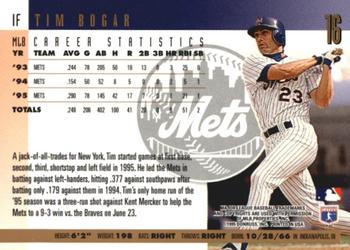 1996 Donruss - Press Proofs #16 Tim Bogar Back
