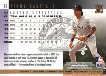 1996 Donruss - Press Proofs #305 Vinny Castilla Back