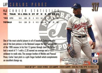 1996 Donruss - Press Proofs #317 Carlos Perez Back
