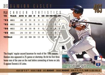 1996 Donruss - Press Proofs #403 Damion Easley Back