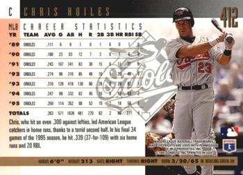 1996 Donruss - Press Proofs #412 Chris Hoiles Back