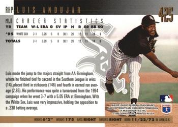 1996 Donruss - Press Proofs #425 Luis Andujar Back