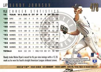 1996 Donruss - Press Proofs #478 Randy Johnson Back