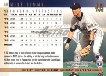 1996 Donruss - Press Proofs #499 Mike Simms Back