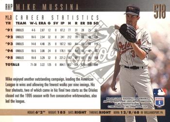 1996 Donruss - Press Proofs #518 Mike Mussina Back
