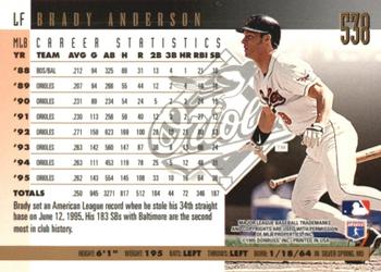 1996 Donruss - Press Proofs #538 Brady Anderson Back