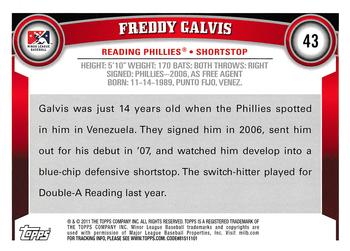 2011 Topps Pro Debut #43 Freddy Galvis Back