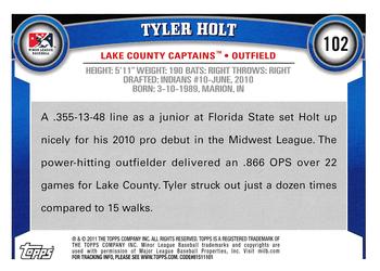 2011 Topps Pro Debut #102 Tyler Holt Back