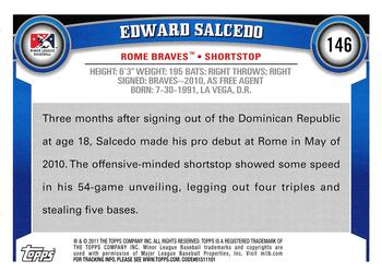 2011 Topps Pro Debut #146 Edward Salcedo Back