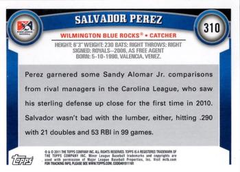 2011 Topps Pro Debut #310 Salvador Perez Back