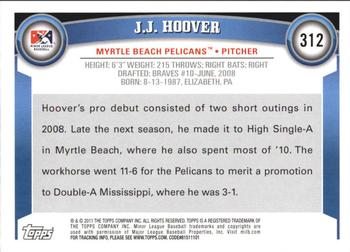 2011 Topps Pro Debut #312 J.J. Hoover Back