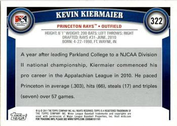 2011 Topps Pro Debut #322 Kevin Kiermaier Back